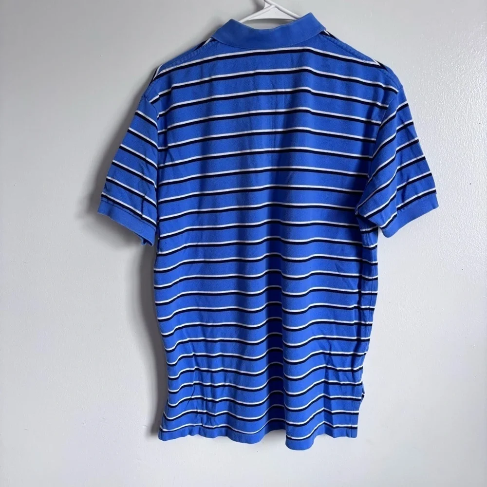 ⭐️⭐️⭐️Men’s Polo by Ralph Lauren baby blue navy striped polo size Medium